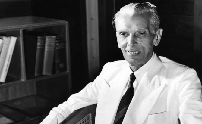 (FILES) In this picture taken 18 September 1947, Muhammad Ali Jinnah, Father of the nation of Pakistan poses for photographers during an interview in Karachi.  Jinnah became the founding father of Pakistan when the subcontinent was partitioned in 1947 following India's independence from British rule.  AFP PHOTO/ACME/BERT BRANDT/FILES / AFP PHOTO / FILES-ACME / BERT BRANDT