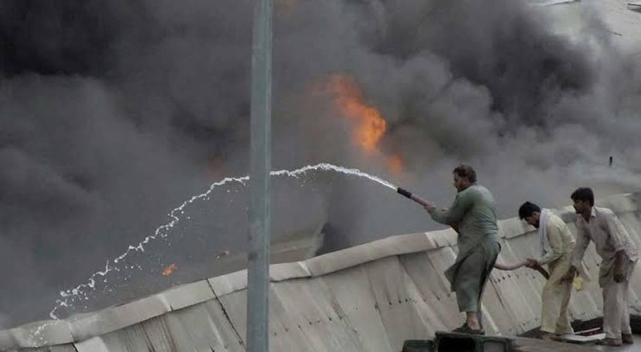 Fire engulfed