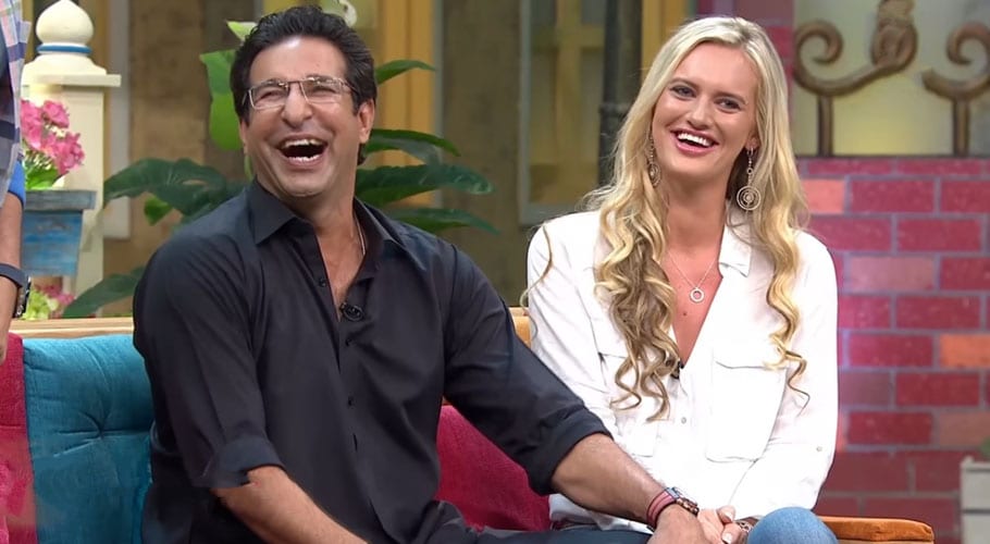 Wasim Akram writes hilarious caption for wife