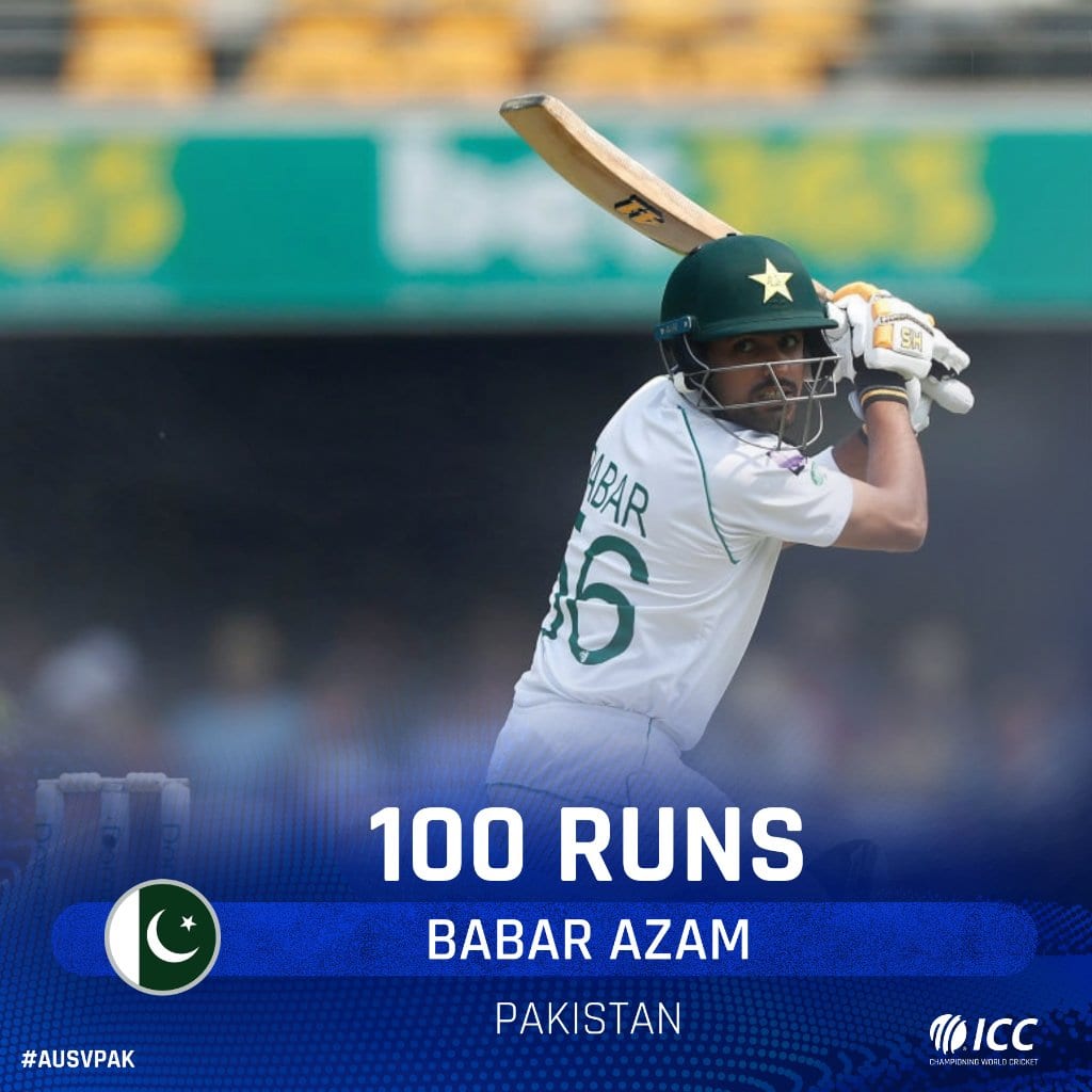 Babar Azam makes century against Australia