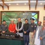Canadian govt gift helmets, bullet proof vests to KP police