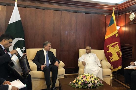 FM Qureshi meets Sri Lankan counterpart, discusses bilateral matters