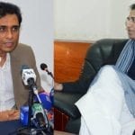 PTI delegation arrives MQM-P headquarter to meet its leaders
