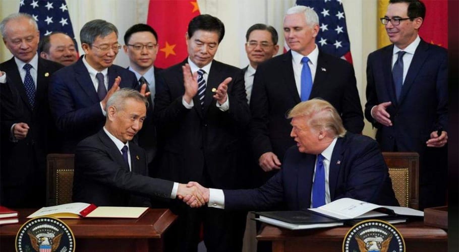Stock gets big boost as US, China sign trade deal