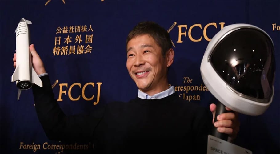 Japanese billionaire seeks a female partner for trip around moon