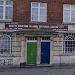 Slogans against Islam painted outside the mosque in London
