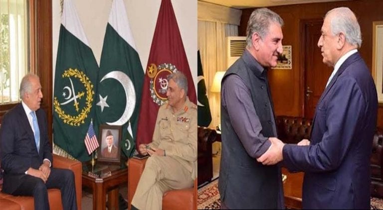 US Special envoy Zalmay Khalilzad meets COAS Bajwa, FM Qureshi