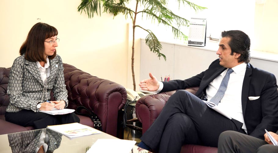 Pakistan's FAO representative calls on Khusro Bakhtiar in Islamabad