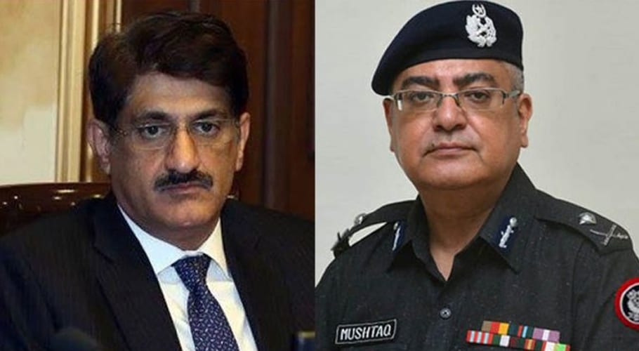 A row has reportedly occurred between Sindh Chief Minister Syed Murad Ali Shah and the inspector general of police (IGP) Sindh Mushtaq Mahar. Source: FILE.