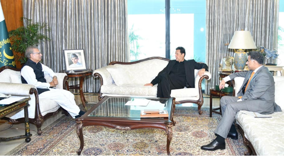 PM Imran Khan calls on President Arif Alvi in Islamabad