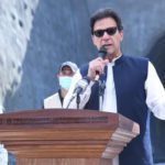 Prime Minister Imran Khan oversees the progress on the construction on Mohmand Dam. Source: PID
