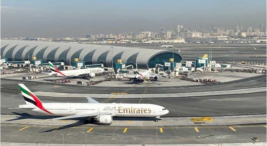 FILE PHOTO: Emirates airliners are seen on the tarmac