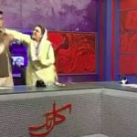 Firdous Ashiq Awan slaps PPP’s Mandokhel during TV programme. Source: Twitter/ Screengrab