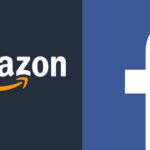A visual logo of Amazon and Facebook. Source: FILE/Online.