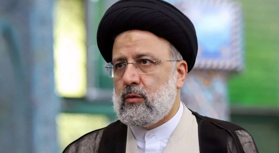 Presidential candidate Ebrahim Raisi looks on at a polling station during presidential elections. Source: Reuters