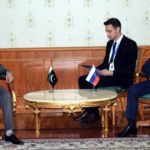 Dr Moeed Yousuf met with Secretary of the Security Council of Russia Nikolai Platonovich Patrushev. Source: Radio Pakistan