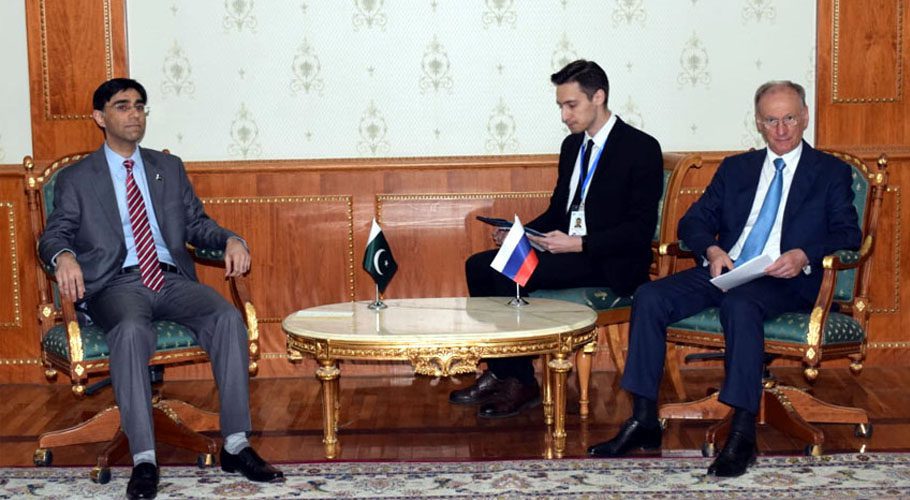 Dr Moeed Yousuf met with Secretary of the Security Council of Russia Nikolai Platonovich Patrushev. Source: Radio Pakistan