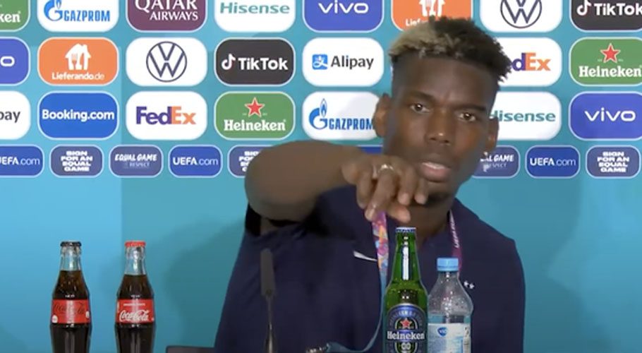 Paul Pogba follows Cristiano Ronaldo's lead. Source: Insider