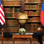 US President Joe Biden and Russia's President Vladimir Putin meet in Geneva, Switzerland. Source: Reuters