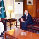 Chinese Ambassador Nong Rong called on Foreign Minister Shah Mahmood Qureshi. Source: PID/APP