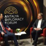 Qureshi met Kyrgyz counterpart Ruslan Kazakbaev on the sidelines of Antalya Diplomacy Forum. Source: Radio Pakistan