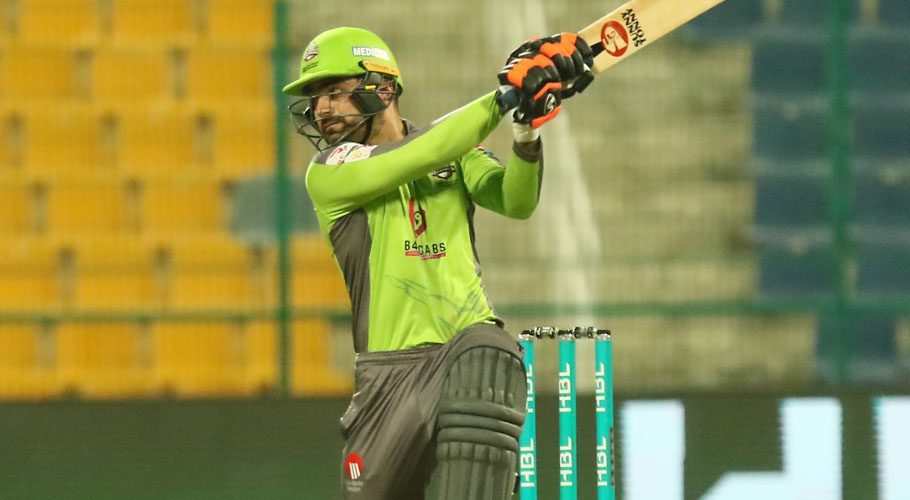 Rashid Khan scored match-winning runs for Lahore Qalandars. Source: PSL/Twitter