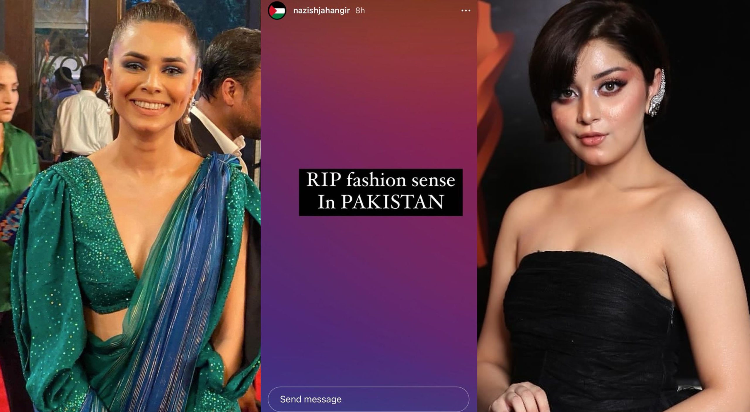 Pakistani celebrities have also expressed disappointment over pictures of celebrities wearing revealing clothes at the Hum Style Awards held on Sunday evening.