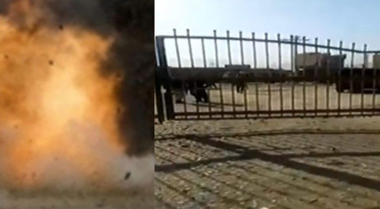 A Frontier Corps (FC) vehicle was damaged in a blast. Source: FILE.