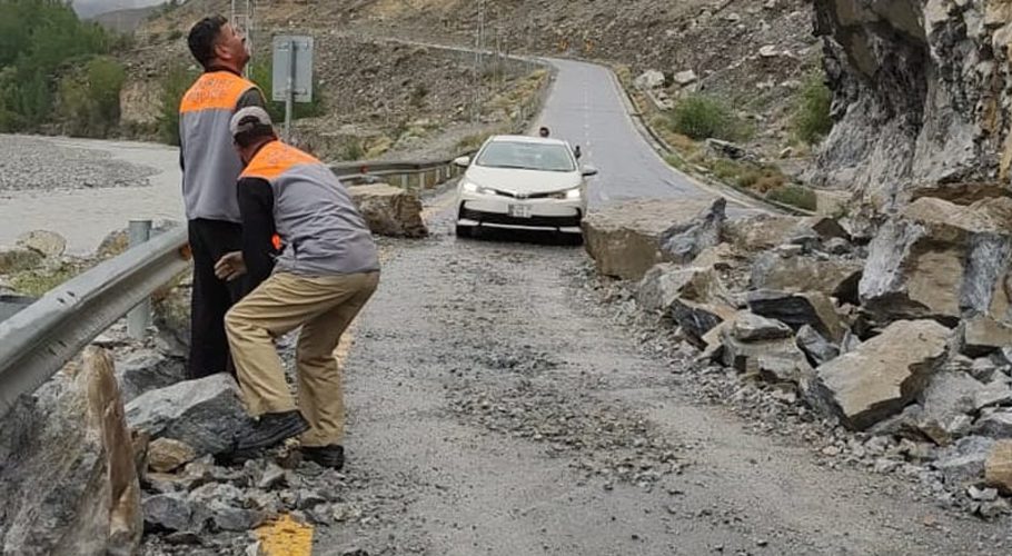 It is to be noted that landslides took place at nine places on Karakoram Highway in Gilgit-Baltistan