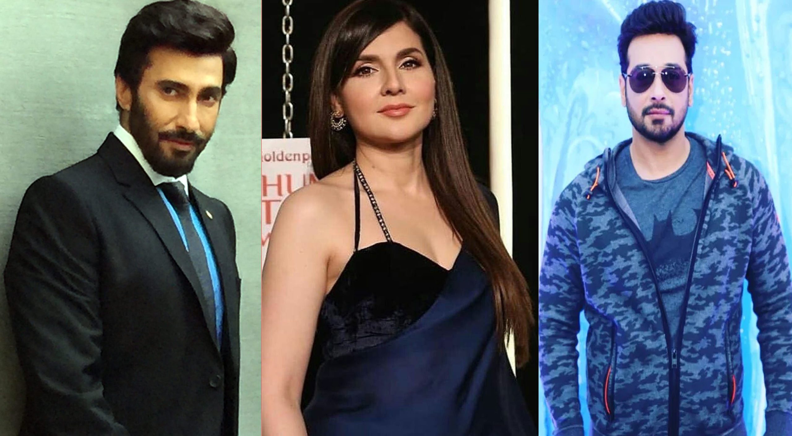 Aijaz Asalm shared a picture with Faysal Qureshi and Mahnoor Baloch.