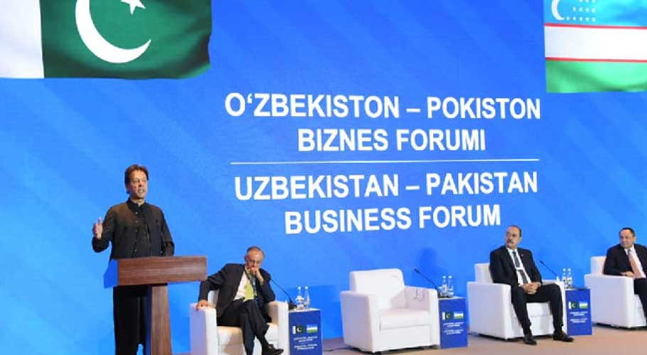 Imran Khan along with his Uzbek counterpart participate in the Business Forum