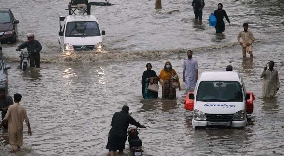The rain inundated many roads and low-lying areas.