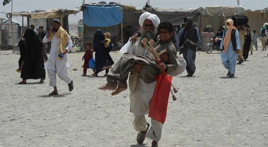 Thousands of Afghans were left stranded in the town of Chaman