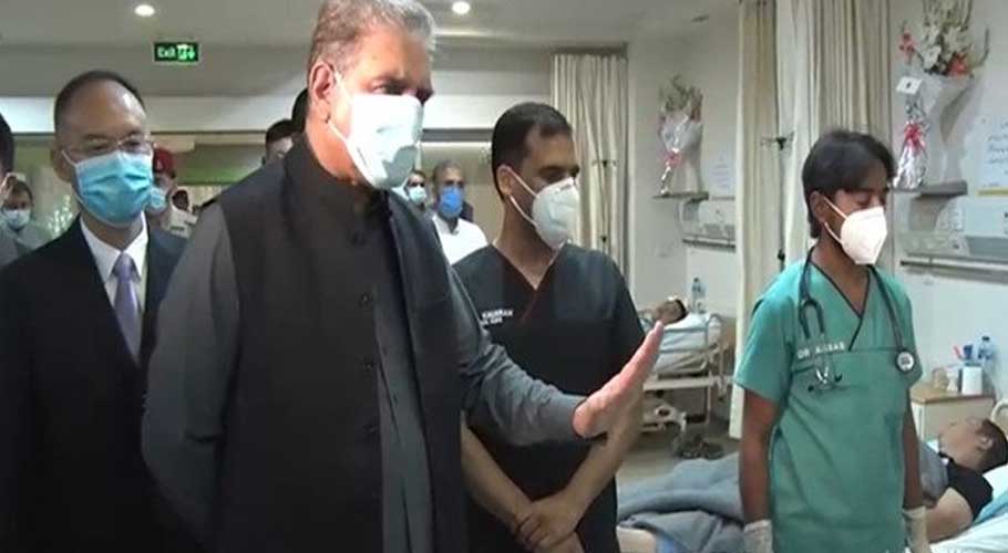 Qureshi assures the injured Chinese nationals of the government’s all-out support