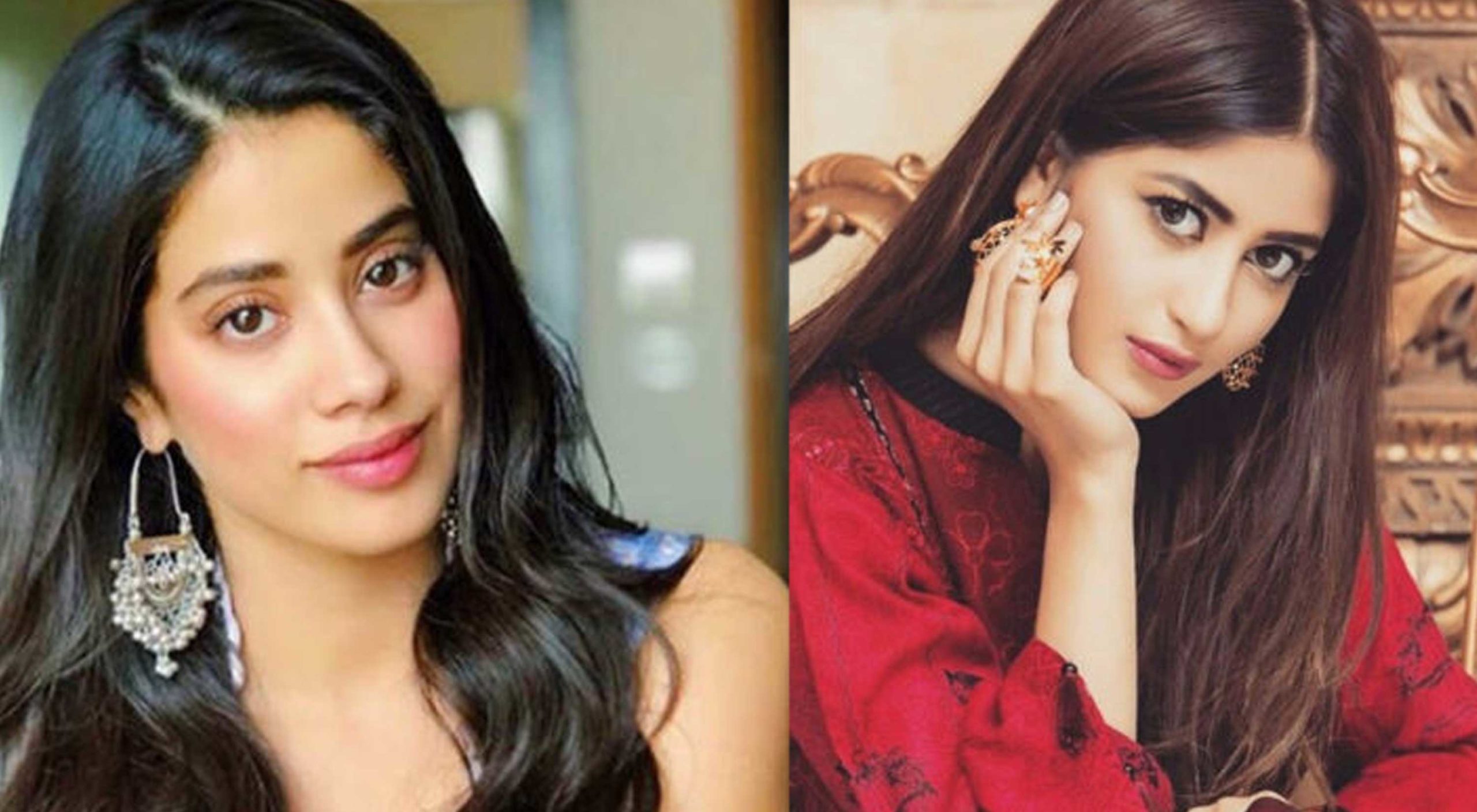 Sajal Ali and Janhvi Kapoor indulged in some cross-border love. (File/Photo)