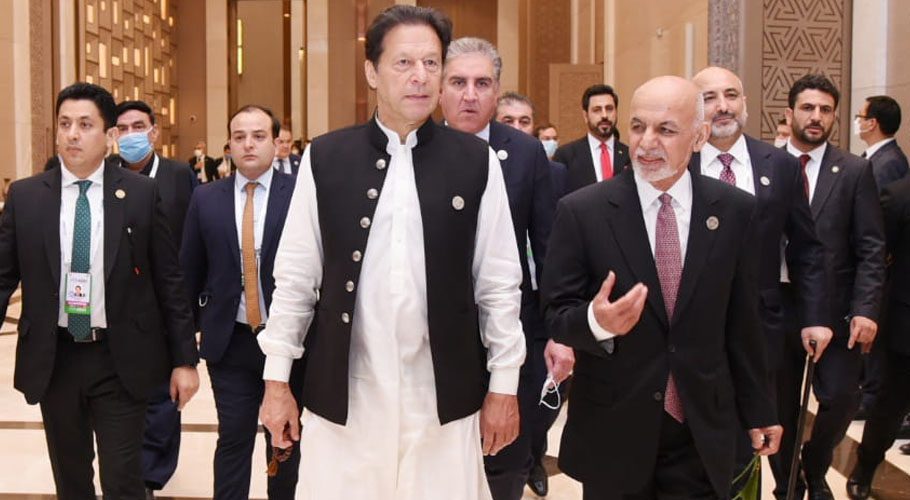 Prime Minister Imran Khan and President Ashraf Ghani meet in Tashkent. Source: APP