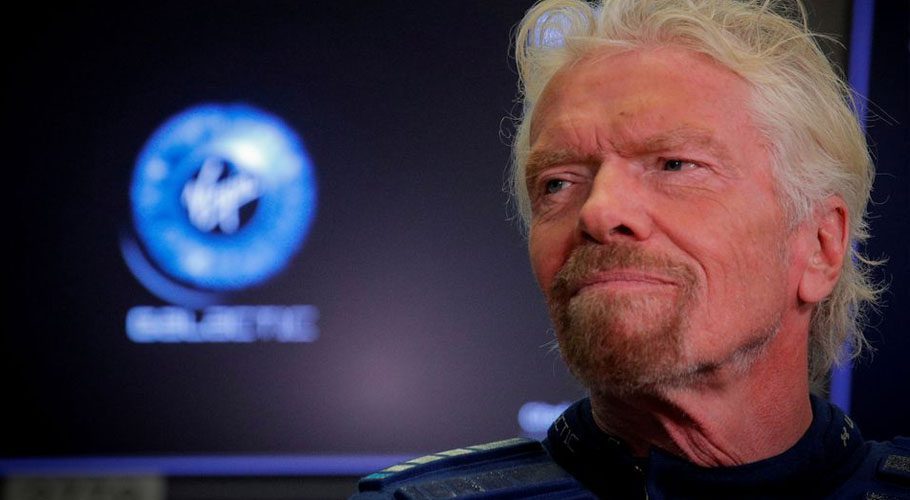 Richard Branson will travel to the edge of space on Virgin Galactic test flight. Source: Reuters