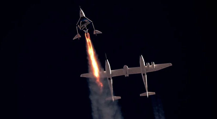 Virgin Galactic's passenger rocket plane VSS Unity, carrying Richard Branson and crew. Source: Reuters.