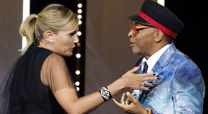 Director Julia Ducournau interacts with Spike Lee, Jury President of the 74th Cannes Film Festival. Source: Reuters 
