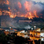 A wildfire broke out near the Mediterranean coastal resort town of Manavgat. Source: Twitter.