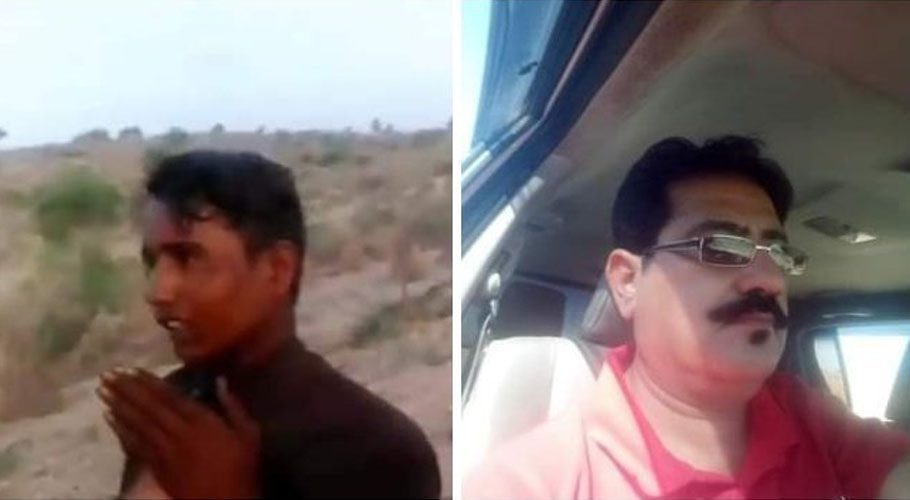 The engineer was seen threatening a Hindu boy in Thar. Source: Twitter.