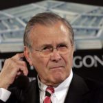 US Secretary of Defense Donald Rumsfeld speaks at a news briefing at the Pentagon. Source: Reuters