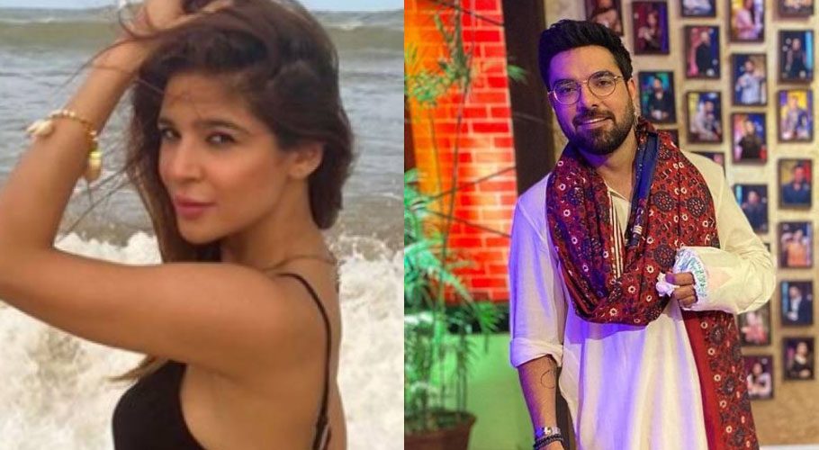 Yasir Hussain recently shared a glimpse of his upcoming project as a director on Instagram by posting pictures with his leading lady Mansha Pasha Source: Reviewpk