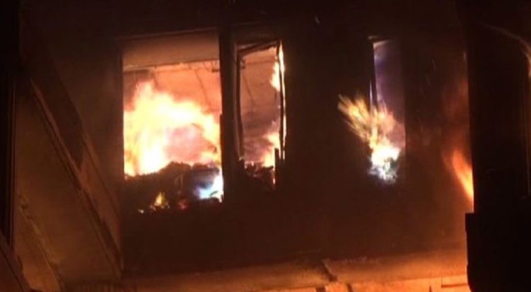 The blaze engulfed a house on the first floor of a three-storey building. Source: Pakistan Today.