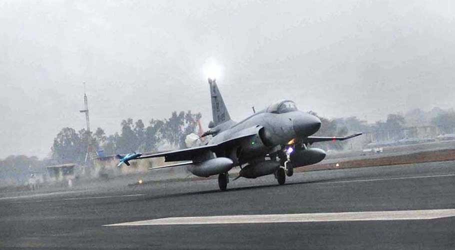 PAF spokesperson says both the pilots ejected from the jet successfully.