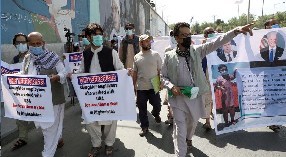 The "Priority Two" refugee program covers Afghans who worked for US-funded projects. Source: Reuters
