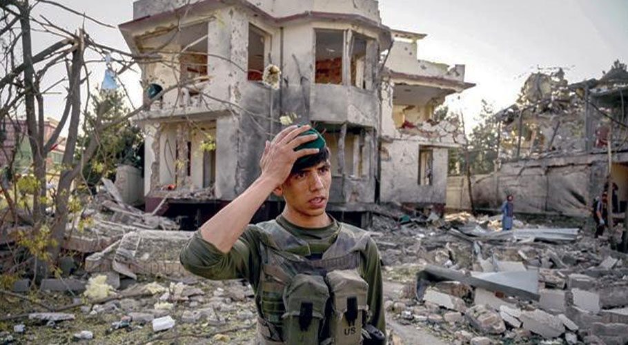 Afghanistan's capital Kabul was hit by a deadly bomb-and-gun attacks targeting the defence minister. Source: AFP
