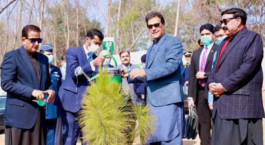 PM Imran Khan inaugurates first ever Miyawaki Forest in Islamabad in February. Source: Twitter.