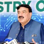 Minister for Interior Sheikh Rasheed Ahmed was addressing a press conference. Source: APP.