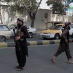 Taliban fighters guard a check-point on a main street in Kabul. Source: Reuters.